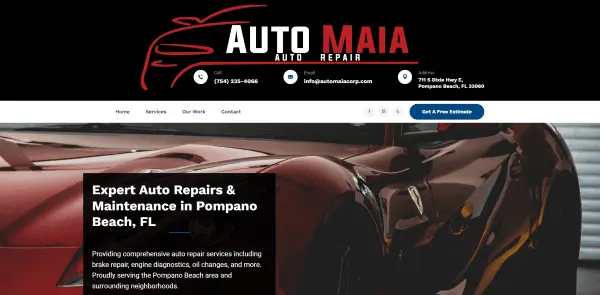 Automaia Repair Website Screenshot