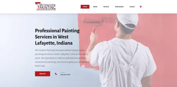 McCracken Paint Website Screenshot