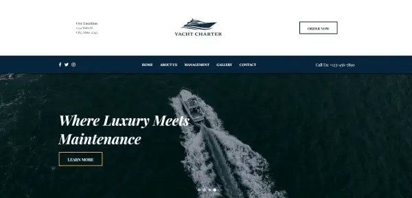 Yacht Charter Project Screenshot